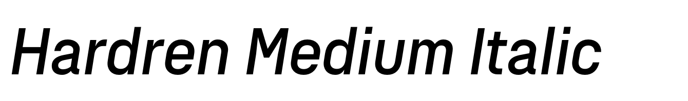 Hardren Medium Italic